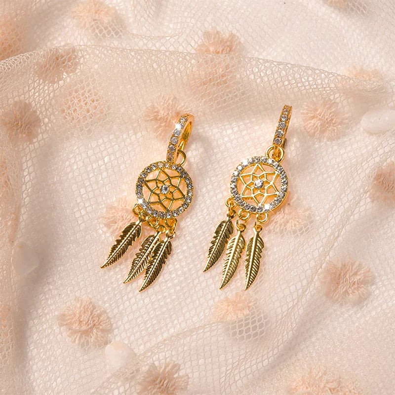 🔥Dreamcatcher Crystal Charm Earrings