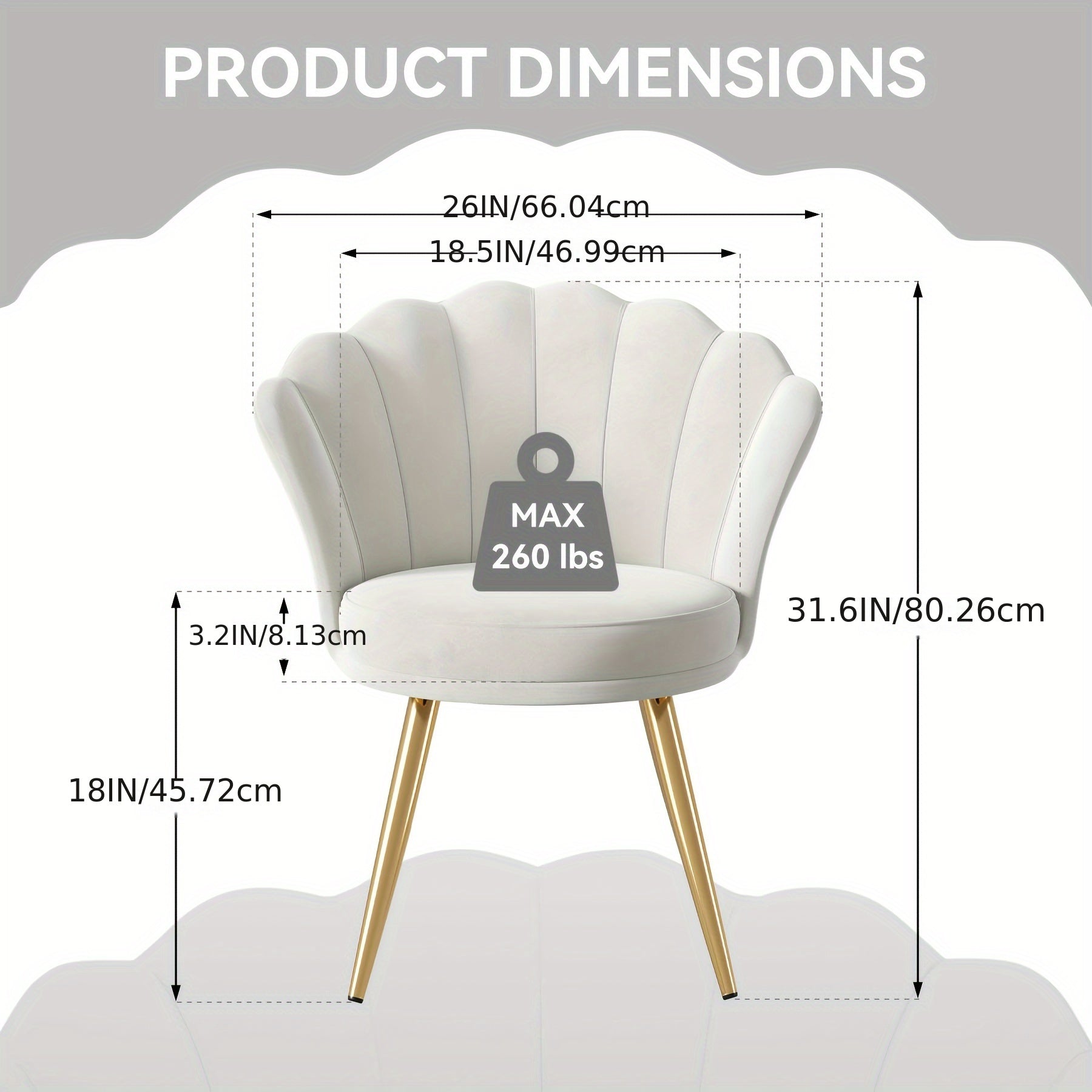 1pc Velvet Dining Chairs - Woven Upholstered, Golden Metal Legs, Modern Accent for Living Room, Dining Room, Kitchen, Comfortable Seating Solution