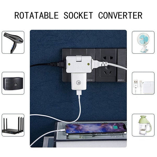 🔥HOT SALE🔥Rotatable Socket Converter One In Three 180 Degree Extension Plug