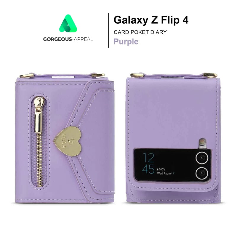 Crossbody Wallet Case of Women for Samsung Galaxy Z Flip3 5G\/ Flip4