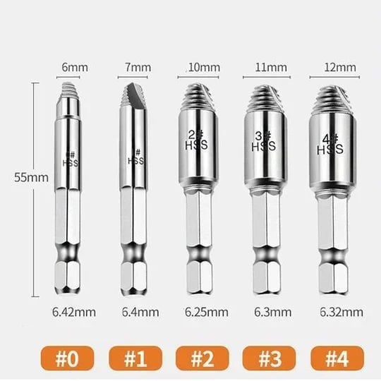 💥💥Damaged Screw Extractor（5PCS）