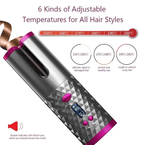 🔥PROMOTION 48% OFF🔥AUTO ROTATING CERAMIC HAIR CURLER