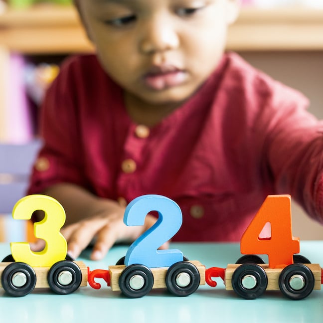 🔥 Preschool Education Wooden Train Toy