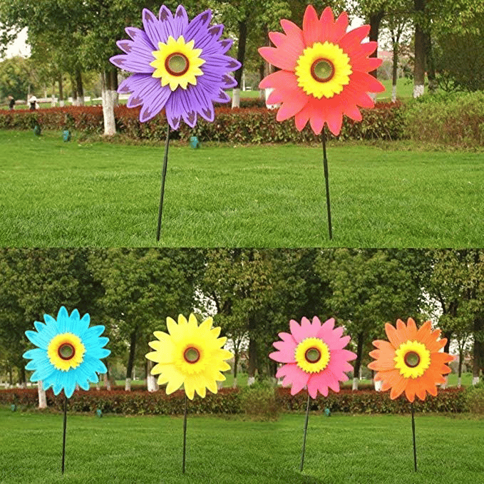 🎉Buy 2 Get 1 Free - Add 3 in Cart🎉 Colorful Sunflower Windmill-For Decoration Outside Yard🌻