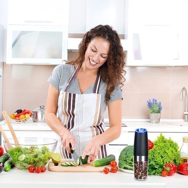 🌲Christmas Sale 49% OFF - Automatic Electric Gravity Induction Salt & Pepper Grinder - BUY 2 GET FREE SHIPPING