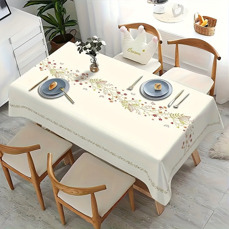 1pc Rectangular Tablecloth | Suitable for Spring and Summer Dining, Indoor and Outdoor Use, Essential for Holiday Parties, Camping, Home Kitchen and Restaurant Decoration 51X7056X8356X103 Inch